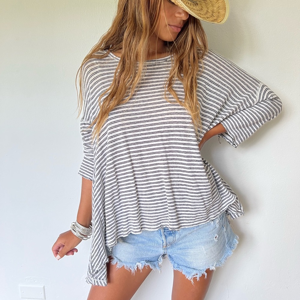 Free People Linen/Cotton Blend Swing Tunic